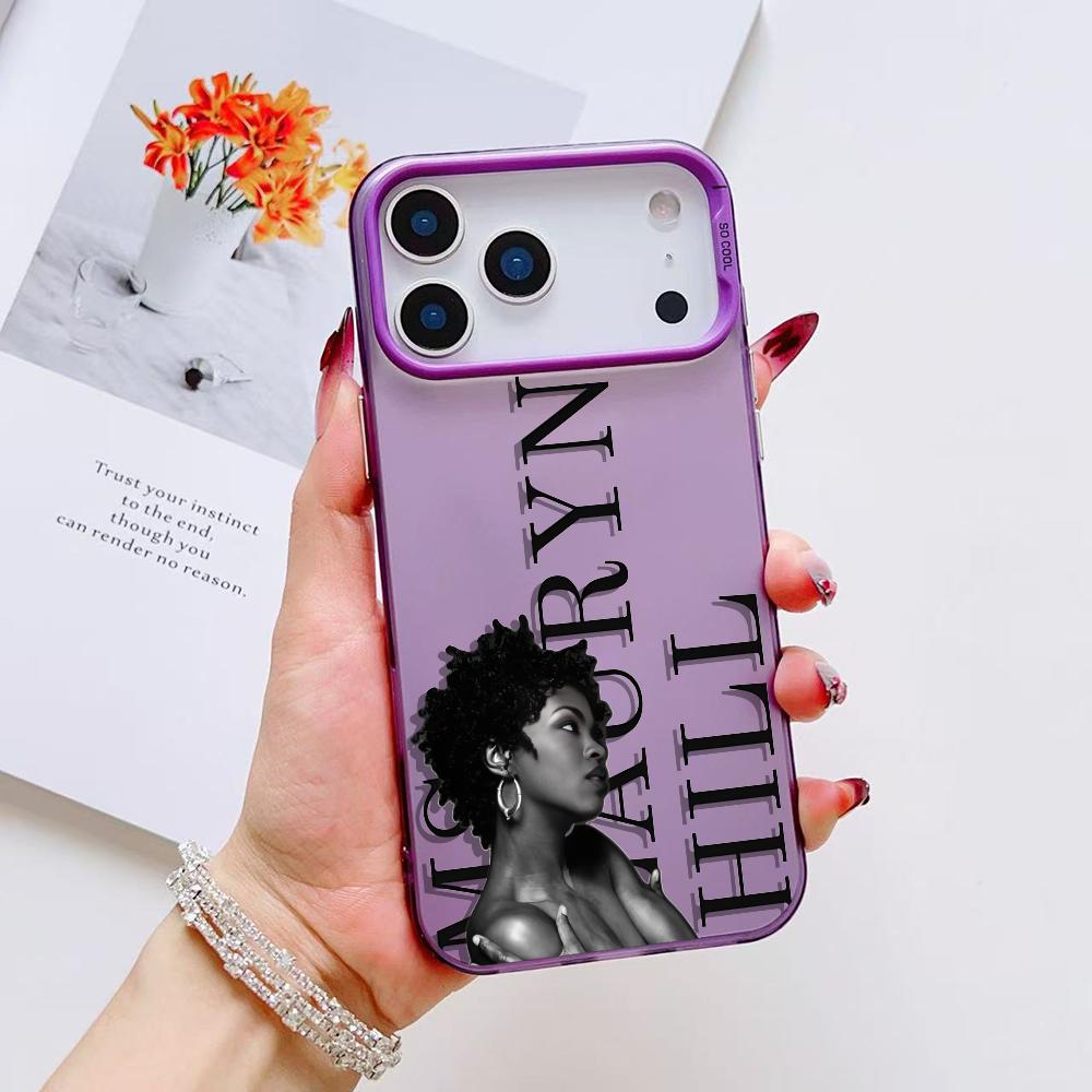 

L-LaurynS H-Hill Phone Case For iPhone 17 16 15 14 13 12 11 Pro Max Air Colorful Matte Laser Aurora Shockproof Phone Case iPhone 14 Pro