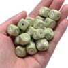 10Pcs 12mm Sage Silicone Alphabet Letter Beads 26 English Letter Baby Name Beads Teething Pacifier Chain Silicone Baby Teether