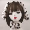 Girls Adult Children Cute Plush Anime Spotted Dog Ears Funny Animal Costume Cosplay Props Headband Skirt Nose Tail
