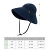 Sombrero de Sol para Bebé Verano Niños Niñas Sombrero de Cubo Niños Algodón UV Sombreros de Viaje Niño Ala Ancha Exterior Gorras de Playa Moda Casual Sombrero Panamá