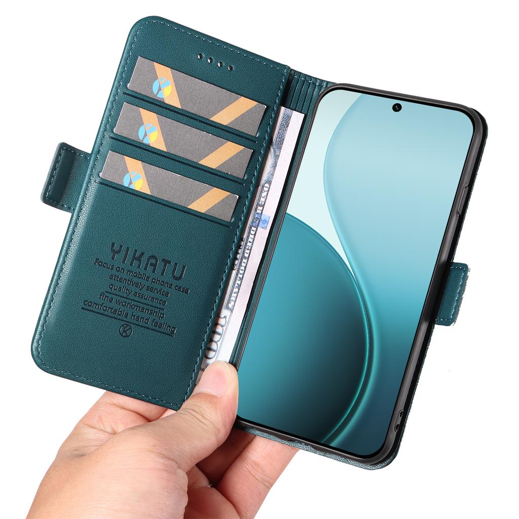 For Oppo Reno14 Pro 5G (China)/Oppo Reno14 Pro 5G (Global) Wallet Phone Case YIKATU YK-003 Leather Stand Cover