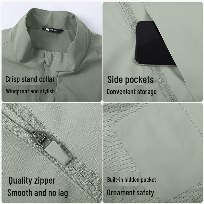 Jeanswest Men's Casual Stand-Collar Jacket
