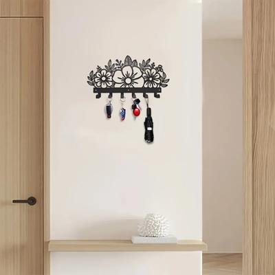 Wall Mounted Metal Coat Rack - Artistic Design, Multiple Racks and Hooks for Coats, Enhancing Your Wall Space