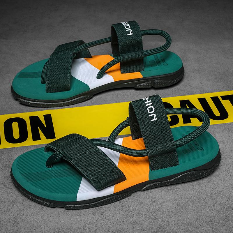 

Мужские разноцветные сандалии Clip Foot, модные повседневные спортивные удобные сандалии, мягкие дышащие, нескользящие, обувь для отдыха на природе 45 зелёный
