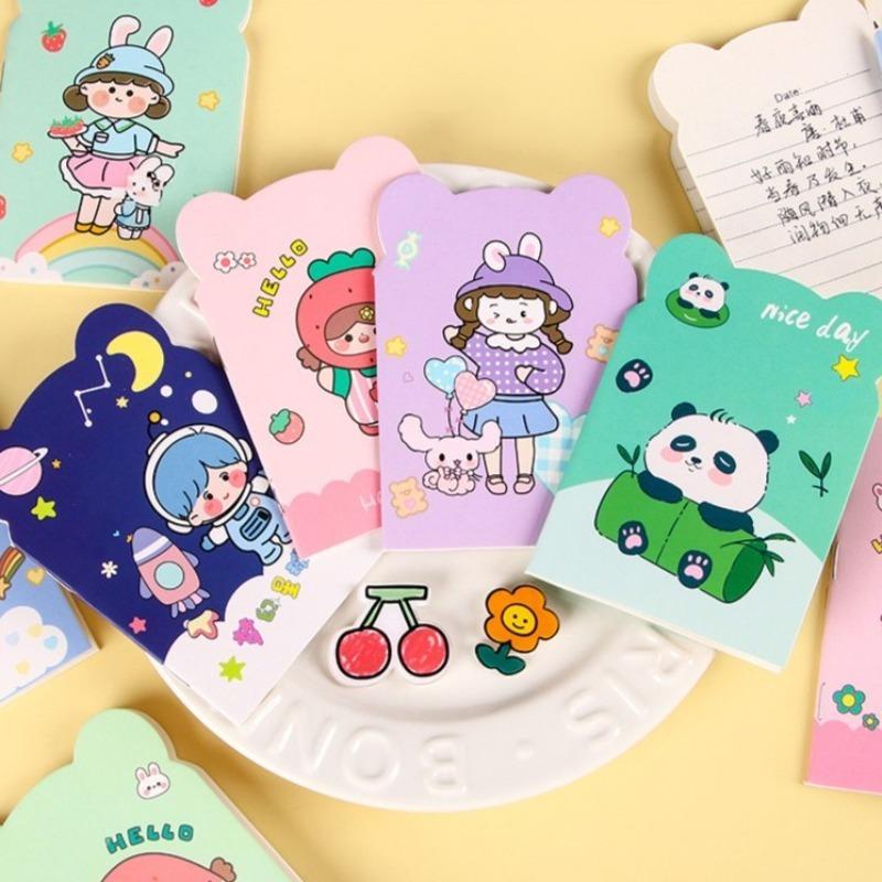 25Pcs Kawaii Mini Notebook Mixed Cute Pocket Notebook Journals Diary Planning Memo Notepad Fun Cartoon Stationery Gift
