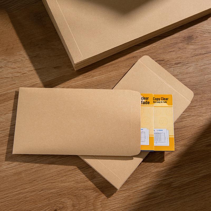 200 Pcs Extra Thick 120g Kraft Paper Envelopes for VAT Invoices and Letters