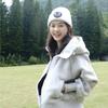 Womens Warm Hooded Down Jacket With Wool Blend Fleece Lining Fall Winter Casual Outerwear