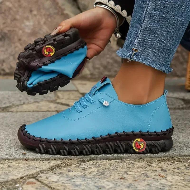 Women Sneakers 2026 New Designer Shoes Loafers Soft-soled Roman Breathable Outdoor Women Retro Big Size Single Shoes for Women