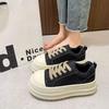 Ugly Cute Bread Shoes Women's New Little White Shoes In Autumn and Winter 2025 Heightened Thick-soled Velvet Casual Sports Board Shoes