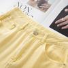 Women's Yellow Wide-Leg Jeans, Summer 2025 - Thin, Loose, Small Size, Straight-Leg Style