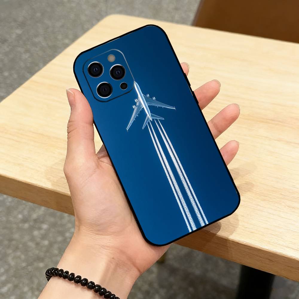 C-Concorde Air France Phone Case For iPhone 17,16,15,14,13,12,11 Plus,Pro Max,XS,Soft Silicone Black Cover