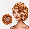 Double-layer Satin Lace Nightcap - Silk Imitation Hair Protection Cap