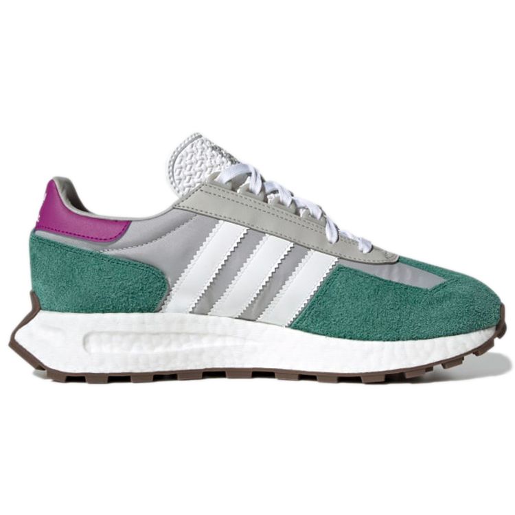 Adidas Retropy E5 Grey Collegiate Green Unisex Sneakers Grey-Three Acid-Orange Grey-Two H03076