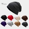 Ladies Hats Beanie Hat Double-layers Thin Stretchy Slouchy Baggy Keep Warm Solid Adults Color Spring Autumn Women Men Couple Skull Cap for Outdoor