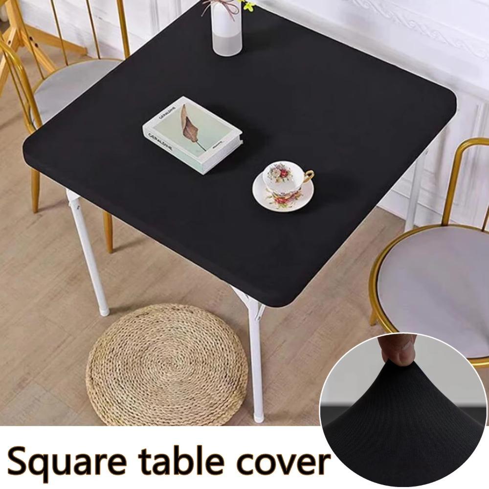

Solid Color Stain-Resistant Tablecloth 86X86CM Table Protector Square Table Cover Home синій