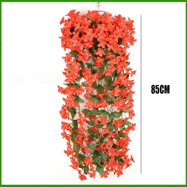 Violet Artificial Flowers Party Decor Valentine's Day Wedding Wall Hanging Flower Fake Plants Garden Decor Fake Flowers Outdoor