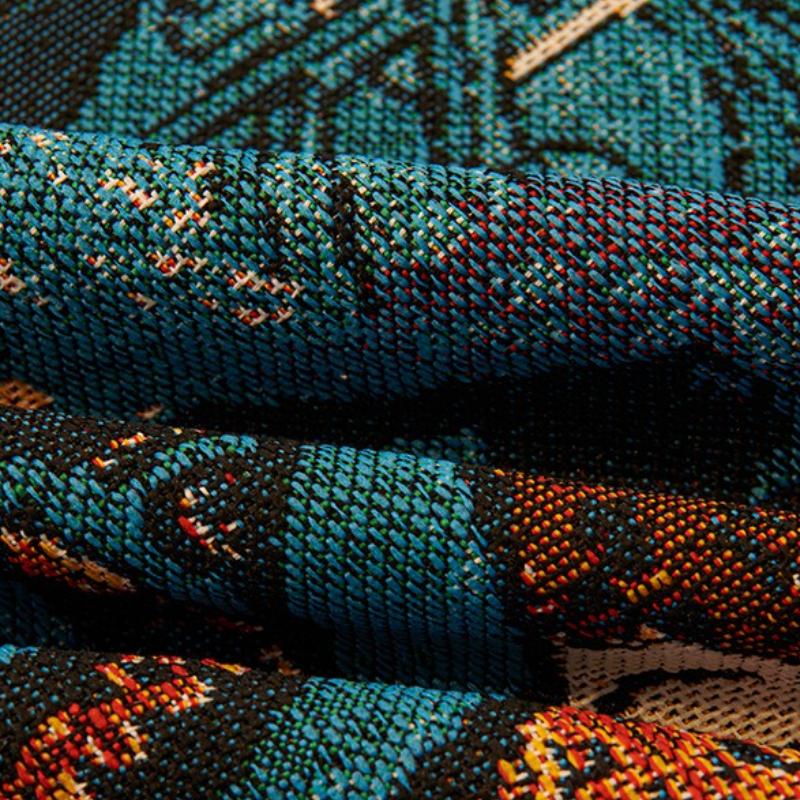 Bohemian Style Plant Printed Sofa Towel Chenille Material Comfortable Skin Friendly Couch Pad Anti Slip Dustproof Home Decor