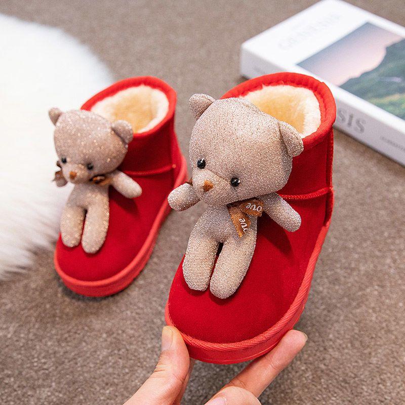 Модные детские зимние сапоги-принцессы для девочек, весенне-осенние детские уличные водонепроницаемые хлопковые сапоги 36