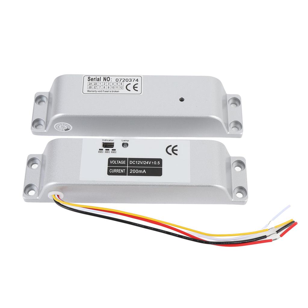 Electric Drop Bolt Lock DC12 24V NC Mode Fail Safe Electric Mortise Lock with Time Delay for Wooden