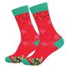 Ladies Autumn Winter Santa Elk Christmas Mid Tube Cotton Socks