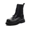 Boots women's 2025 new autumn and winter British style platform Martin boots women's socks medium tube leather women's shoes