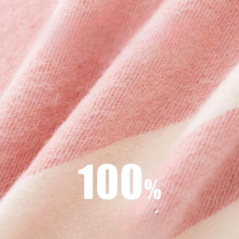 Pure Wool Scarf for Men and Women Versatile and Fashionable Autumn and Winter New Multi Color Plaid Splicing Warm Scarf Dual Use