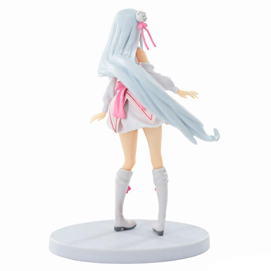 17cm Anime Re:Life In A Different World From Zero Kawaii Peripheral Emilia Memory Snow Magical Girl PVC Cartoon Model Toys Gifts