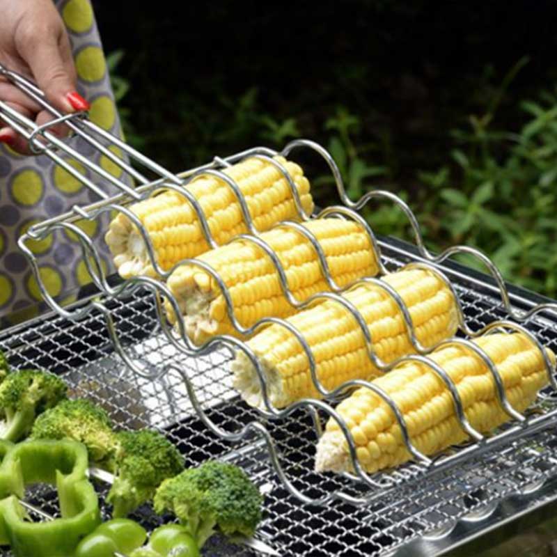 Grilovací gril na klobásy, klip na grilovací síť, gril na kukuřici, grilovací gril, klip na grilovací síť, BBQ