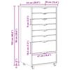 MOSS Rollcontainer mit Klarlack-Finish 53 x 39 x 103 cm