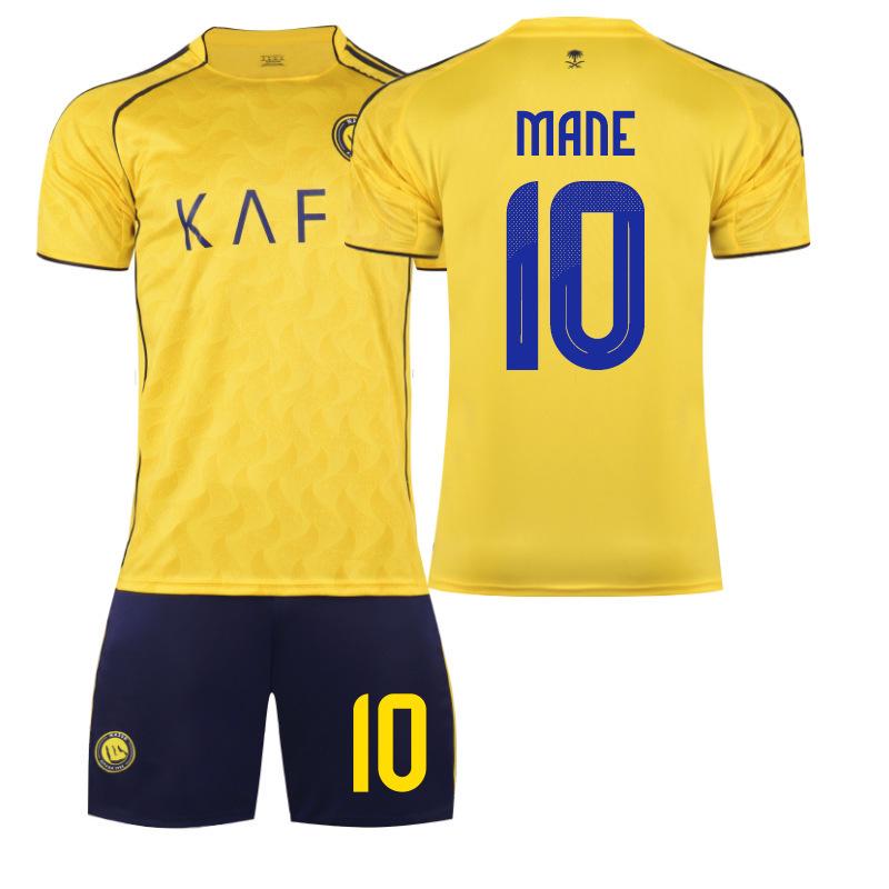 

Riyadh Home Jersey: Number 10 Mané, 7 Ronaldo, 79 Félix - Short Sleeve Football Kit Size 18
