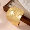 Cold Wind Pleated Bangle Iron Bold Statement Bracelet Minimalist Style Open Bracelet  Daily