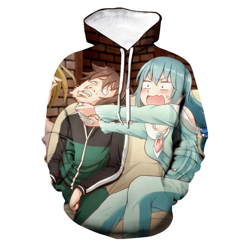 Sweatshirts 3d Printed Anime Konosuba Cartoon Hoodies Kids Novelty Unisex Tops Comfortable Autumn Winter Long Sleeve Pullover