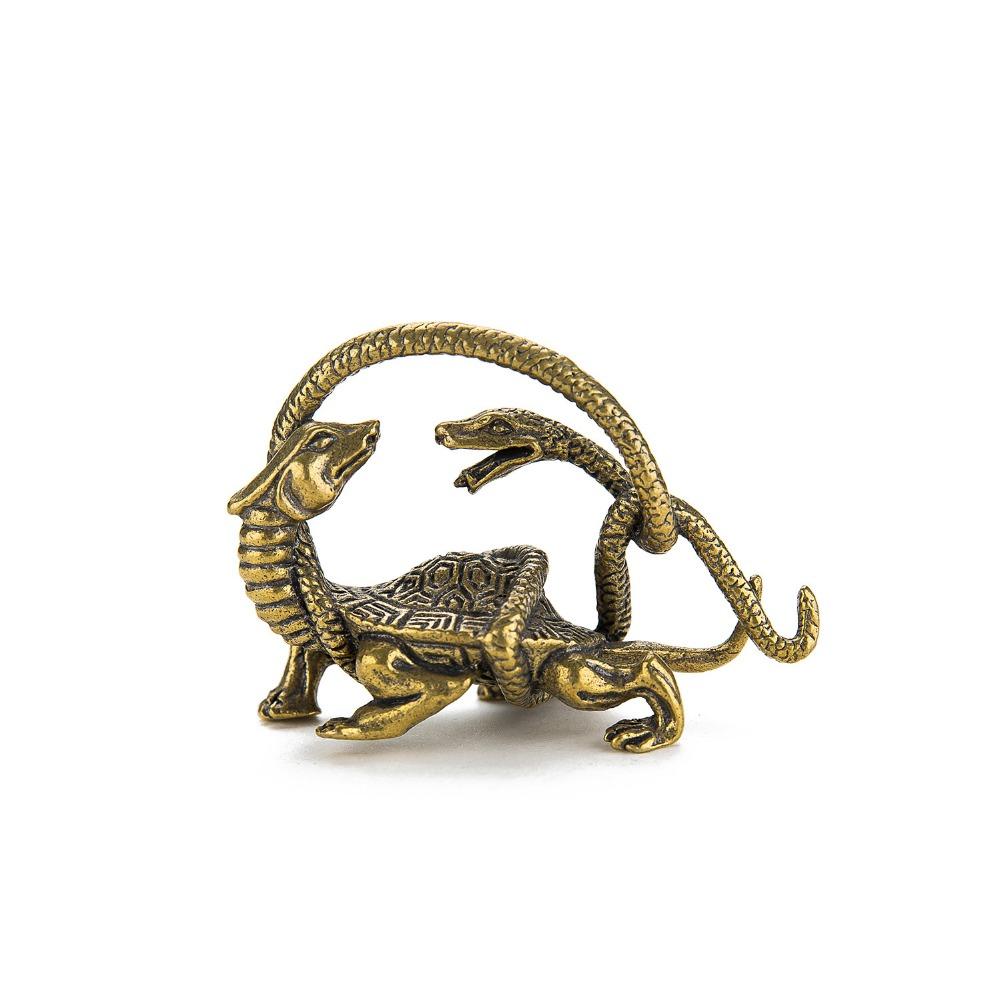 Bronze Dragon Ornament Office Home Accessories Crafts Four Divine Beasts Desktop Car Decoration Supplies