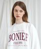 BONIEE Arch Big Typo Oversized Sweatshirt White