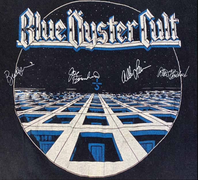 

Rare Blue Oyster Cult Signature Self Titled Black Men All Size T-shirt Unisex T-Shirt XL