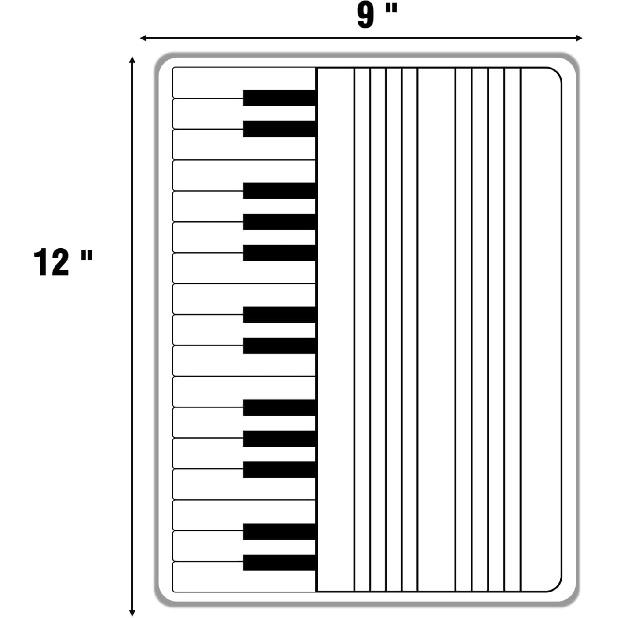 9"X12" Lapboard Double Sided Musical Notes whiteboard for Kids Students, Dry Erase Music Staff White Boards, Musicians and Home with Two Markers