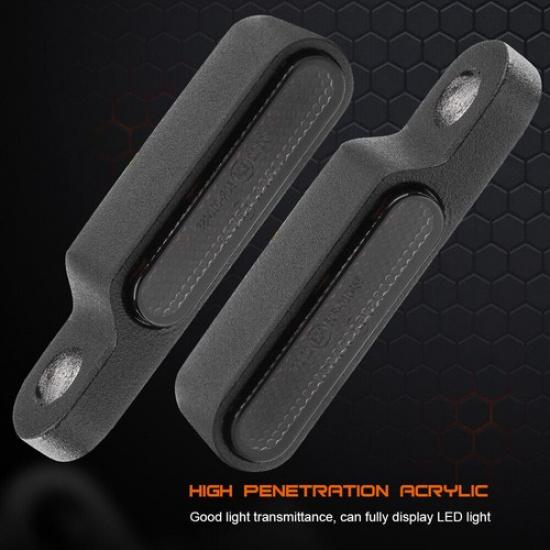 Motorcycle LED Turn Signals Amber Blinker White Running Light For Bobber Chopper