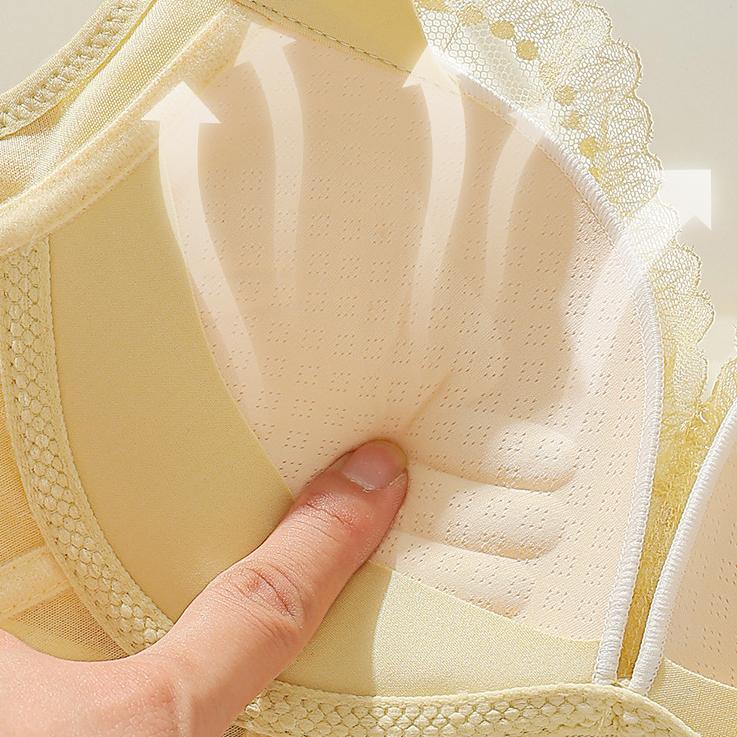 Palm Cup Bra Women's Gathering Sexy Lace Bra Women's Anti Sagging Bra Women's Underwear