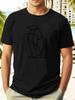 Stylish Penguin Graphic T-shirt - Light Blue