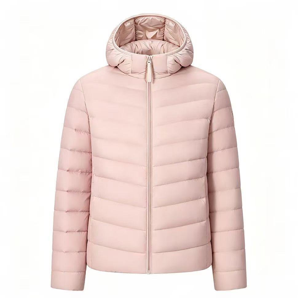 Leichte Kapuzen-Daunenjacke für Damen Herbst/Winter 2026 - Lässig, Warm, 90% Weiße Entendaunen, Vielseitige Mode-Oberbekleidung.