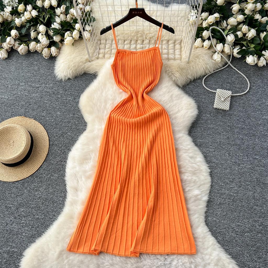 New Summer Knit Spaghetti Strap Dress Sleeveless Elastic Waist Slim Simple Style Gentle Casual A Line Female Maxi Long Dress Buy cheaply on Joom New Summer Knit Spaghetti Strap Dress Sleeveless Elastic Waist Slim Simple Style Gentle Casual A Line Female Maxi Long Dress Buy cheaply on Joom