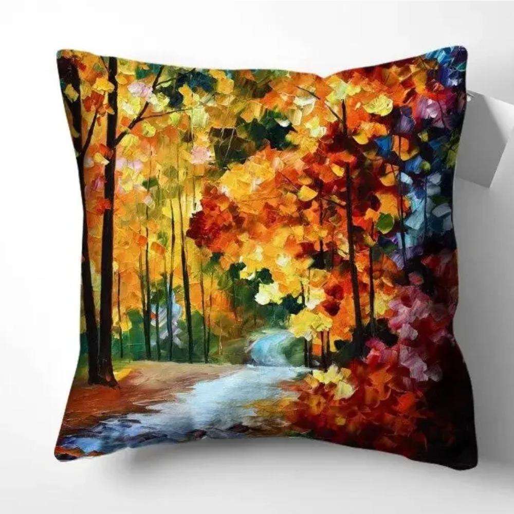 Housses De Coussin Avec Peinture Artistique, Taies D'oreiller, Décoration Pour La Maison, Canapé, Salon