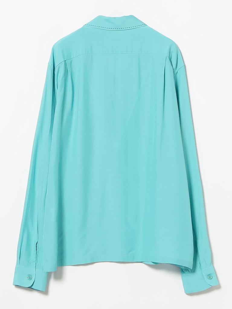 BEAMS BOY STYLE EYES BOWLING L/S SHIRTS, Women's, LT.BLUE, Size M