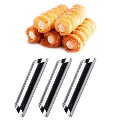 3 ks Nerezová forma Cannoli trubice Horn Forma Nepřilnavý krémový nástroj na pečení