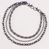 multi-layer gun color pant chain