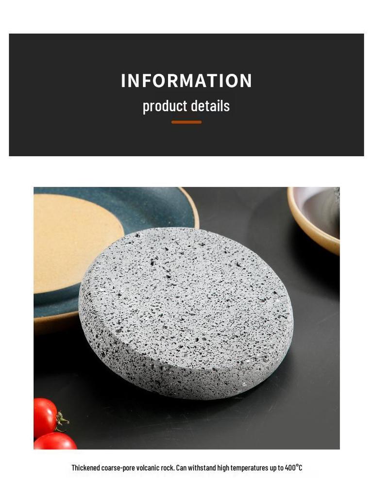 Volcanic Stone Japanese Grill Pan for Molecular Cuisine