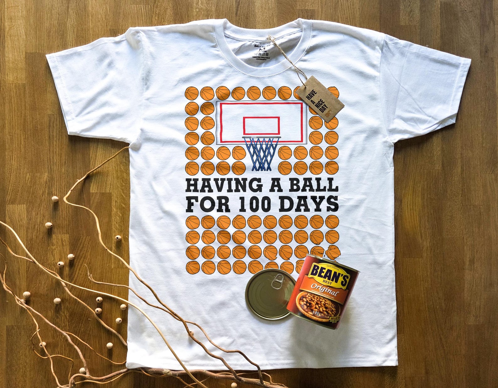 Having a Ball for 100 Days | T-Shirt in a Can! | Gift for Any Occasion, T-Shirt for Birthday, Christmas & More! S