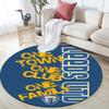 Leeds United Logo Pattern Round rug,Carpet Rug for Living Room Bedroom Playroom ,Non-slip Floor Mat,Holiday Gifts and Birthday Gifts.
