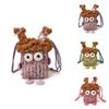 Cute Knit Ladies Crossbody Bag With Cartoon Design For Daily Use