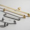 Brass Gold Finish Cabinet Door Handles Minimalist Design Kitchen Handles  For Kitchen Cabinets